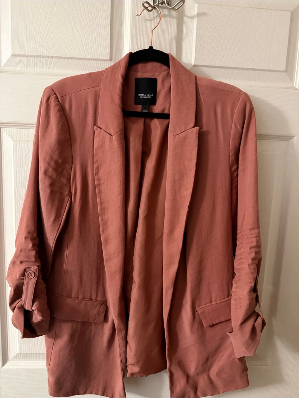 Simply Vera Vera Wang Dusty Rose Open-Front Blazer